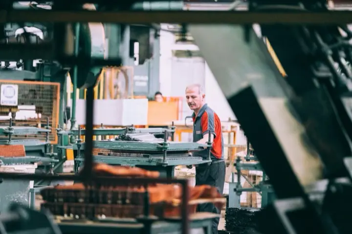Manufacturing floor at a trade show